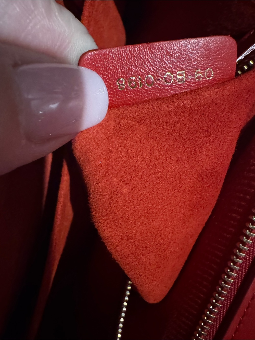 Dior Red Studded Leather Shoulder Bag with Chain Strap - Picture 5 of 5